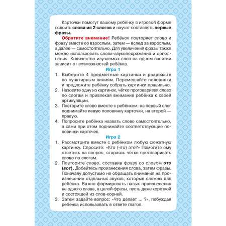 Логопедические карточки ИД Литера Запускаем речь. Слова из 2 слогов