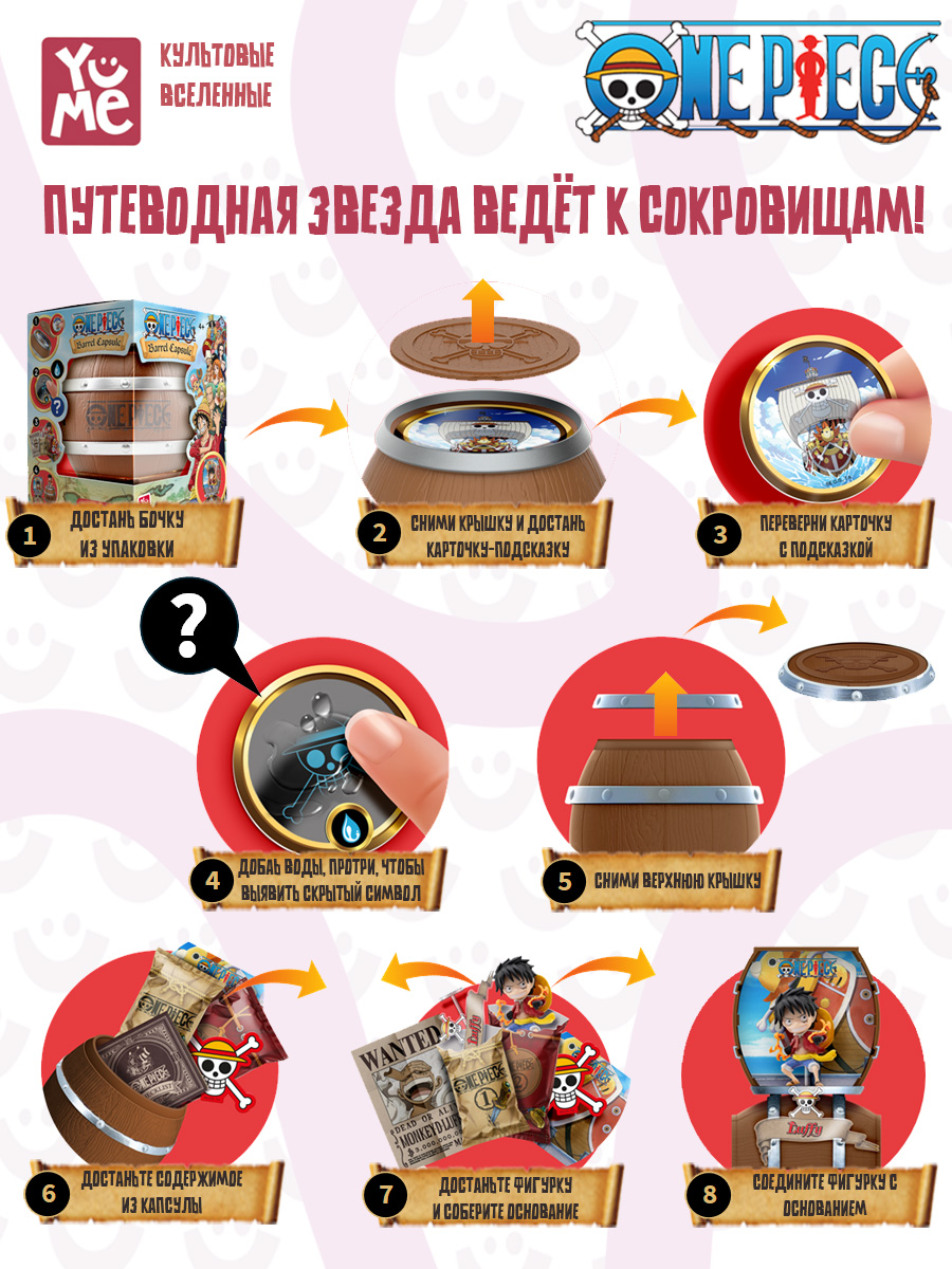 Фигурка Yume Ван Пис Большой куш 3в1 бочка - фото 6