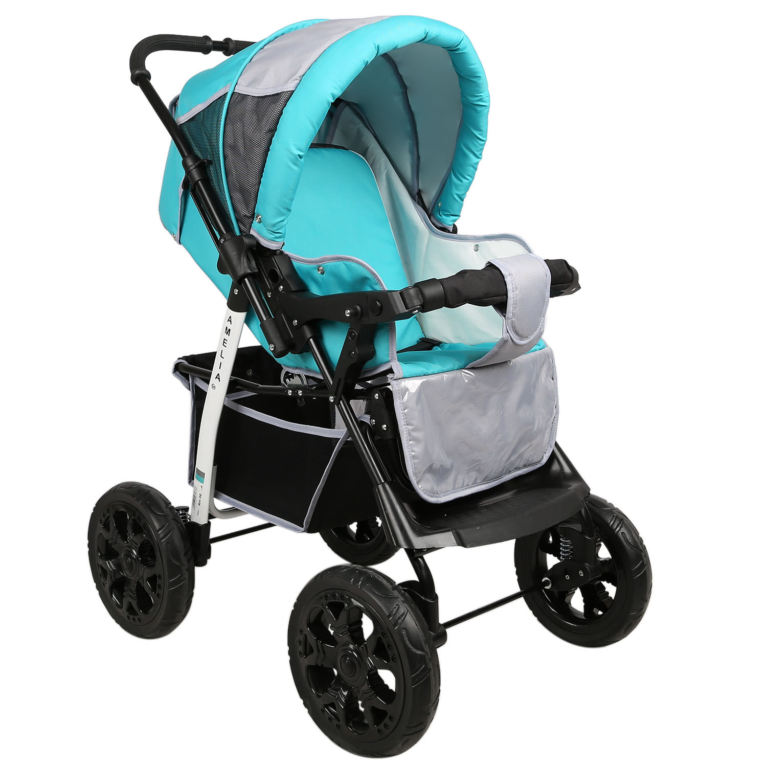 Коляска трансформер alis Amelia бирюзовый - фото 4