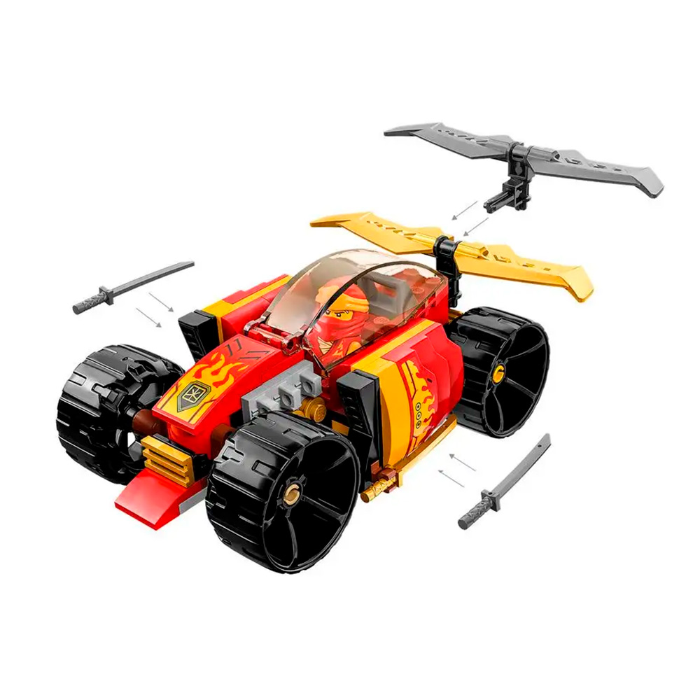 Конструктор LEGO NINJAGO Гоночный автомобиль ниндзя Кая блочный - фото 6
