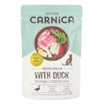Корм для кошек Carnica 85г из утки для чувствительного пищеварения кусочки в соусе полнорационный консервированный