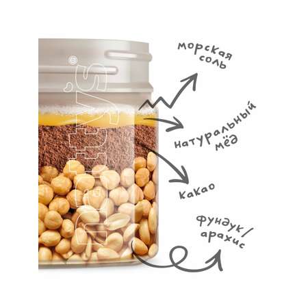 Паста фундучно - арахисовая Nattys Choconut с какао и мёдом 325 г