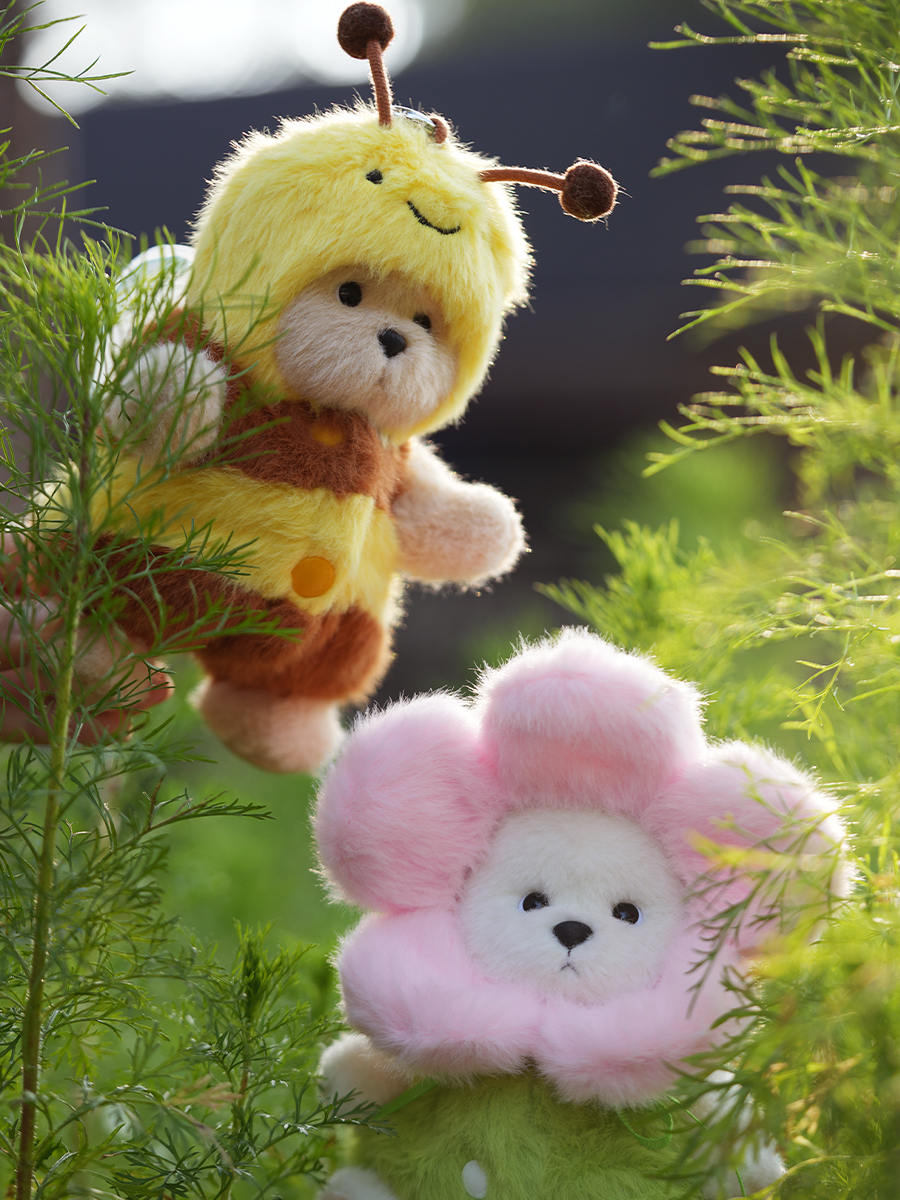 Мягкая игрушка TeddyTales Медведь Пчелка брелок - фото 5