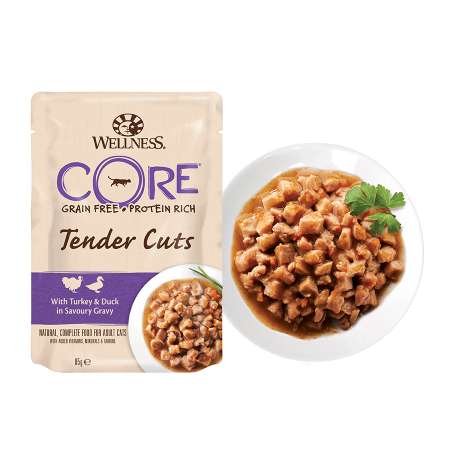 Корм влажный для кошек Wellness CORE Core 85г с индейкой и уткой