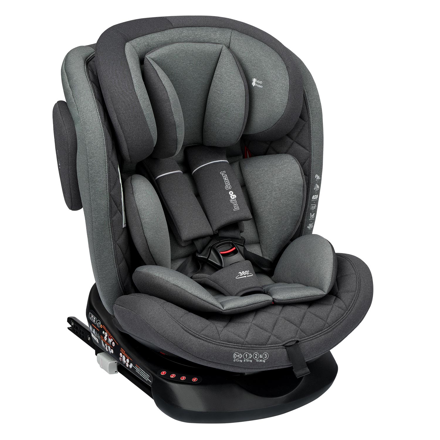 Автокресло Indigo SMART Isofix 0+/1/2/3 (0-36 кг) - фото 1