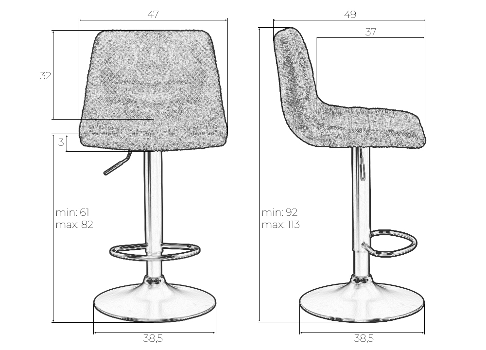 Стул DOBRIN TRAVIS - фото 9