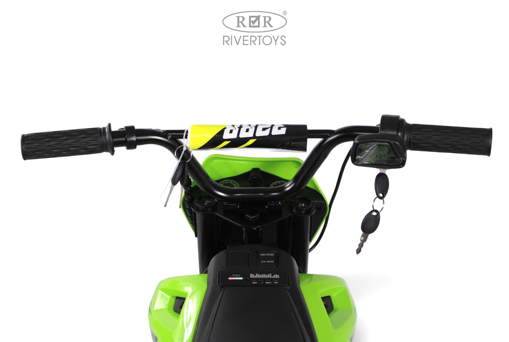 Электромотоцикл RIVERTOYS E777KX-MOTO-GREEN - фото 15