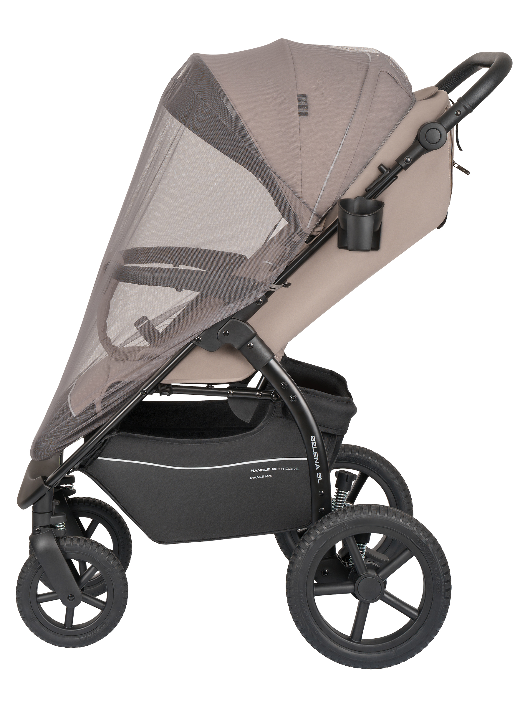 Коляска прогулочная JOVOLA Selena SL, всесезонная бежевый - фото 24
