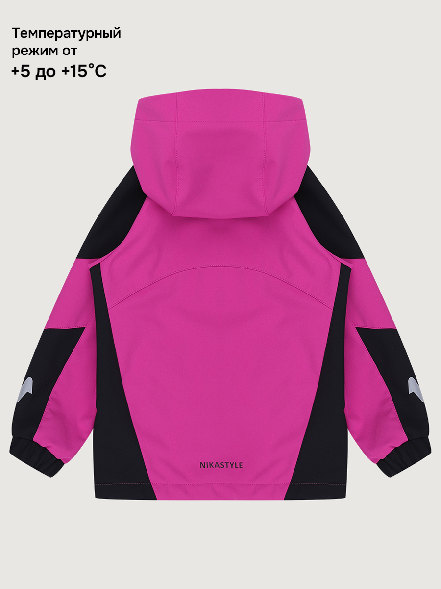 Ветровка NIKASTYLE 4л15226 фуксия/черный - фото 4
