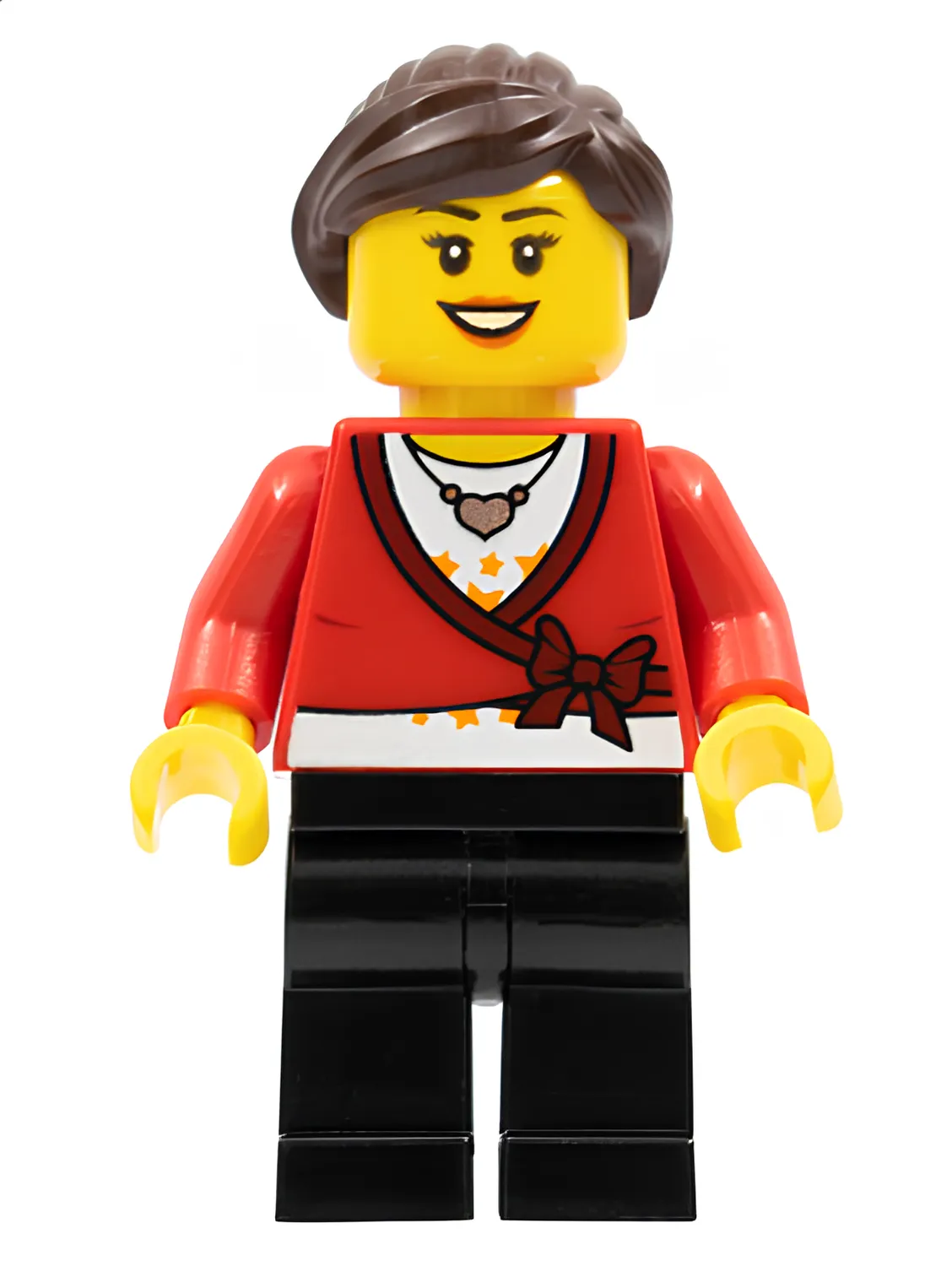 Изображение товара Минифигурка LEGO Brand Store Female с укороченным свитером и бантом