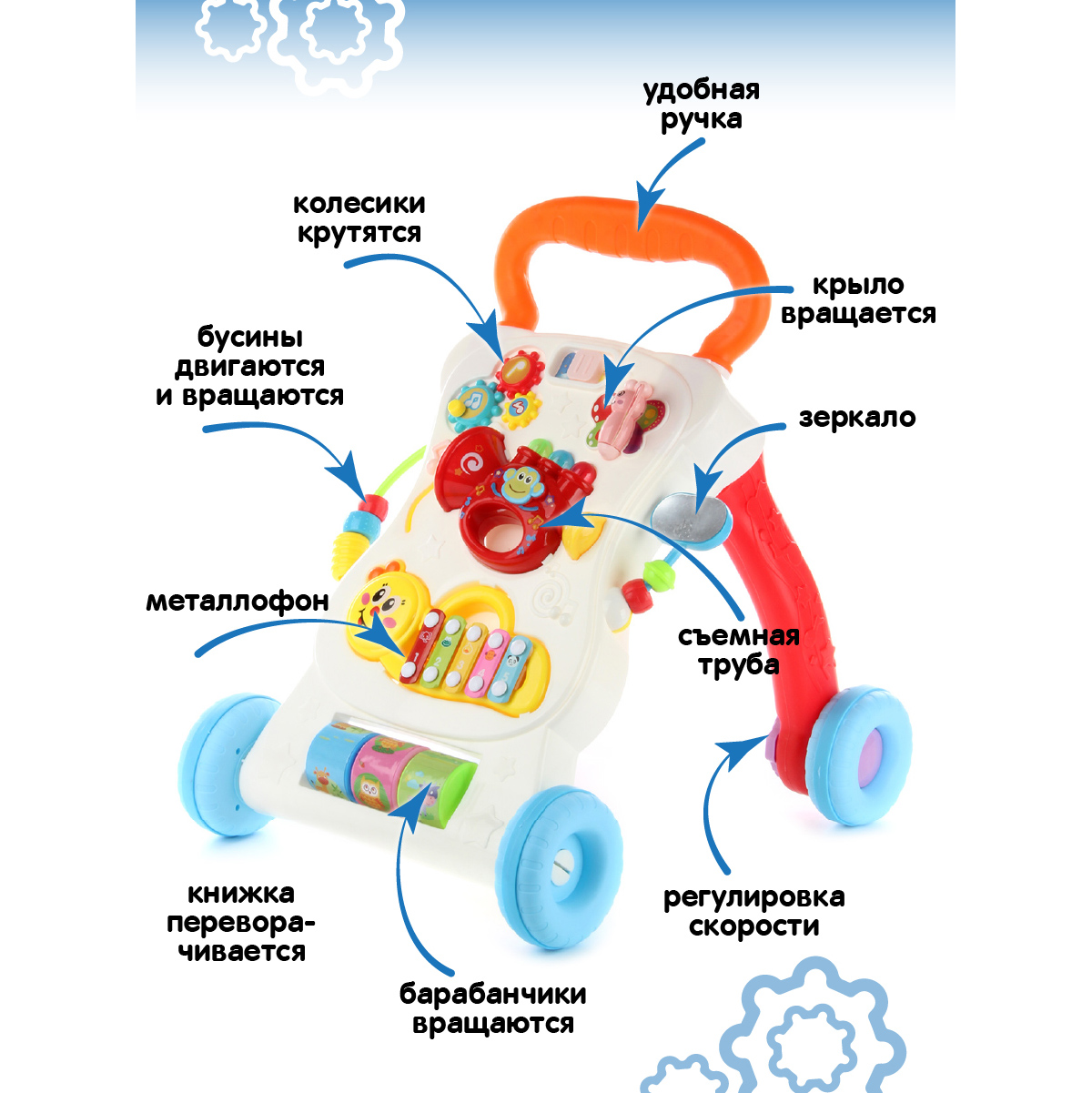 Ходунки Veld Co с ручкой - фото 2