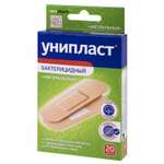 Лейкопластырь Унипласт бактерицидный набор 20 шт натуральные 1.9х7.2см