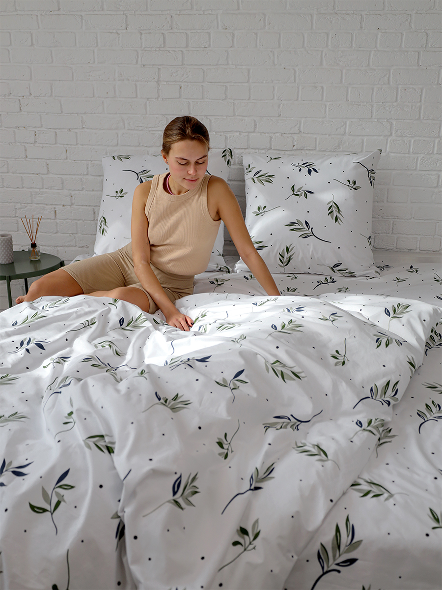 Комплект постельного белья BRAVO Олив двуспальный 4 предм. - фото 9