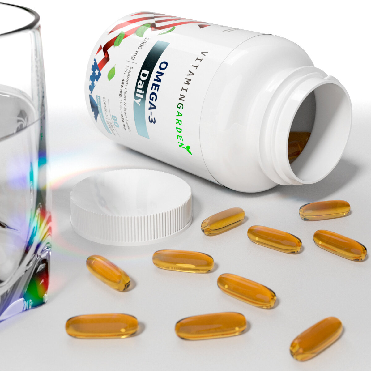 Омега 3 VITAMIN GARDEN БАД для иммунитета 1000 мг 90 капсул - фото 10