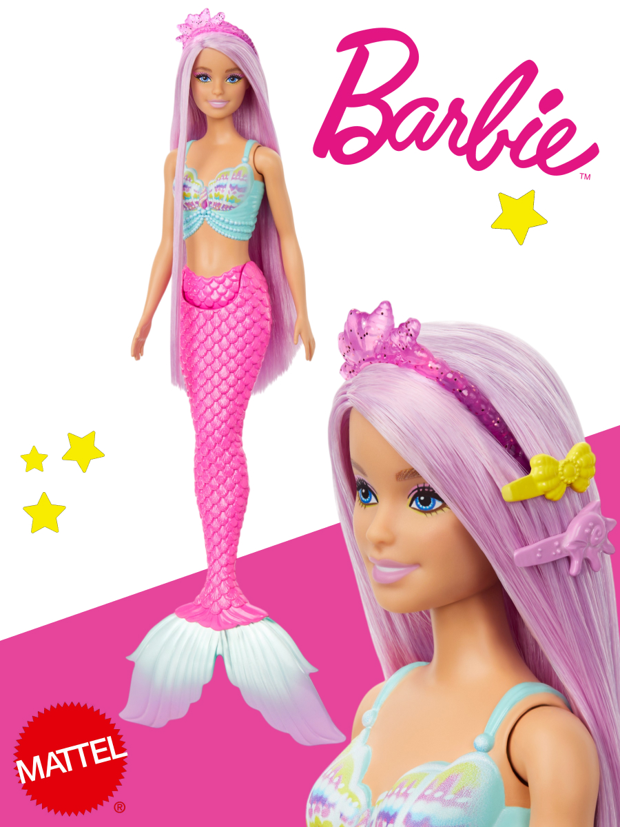 Кукла модельная Barbie HRR00 русалка высота 29 см HRR00 - фото 1