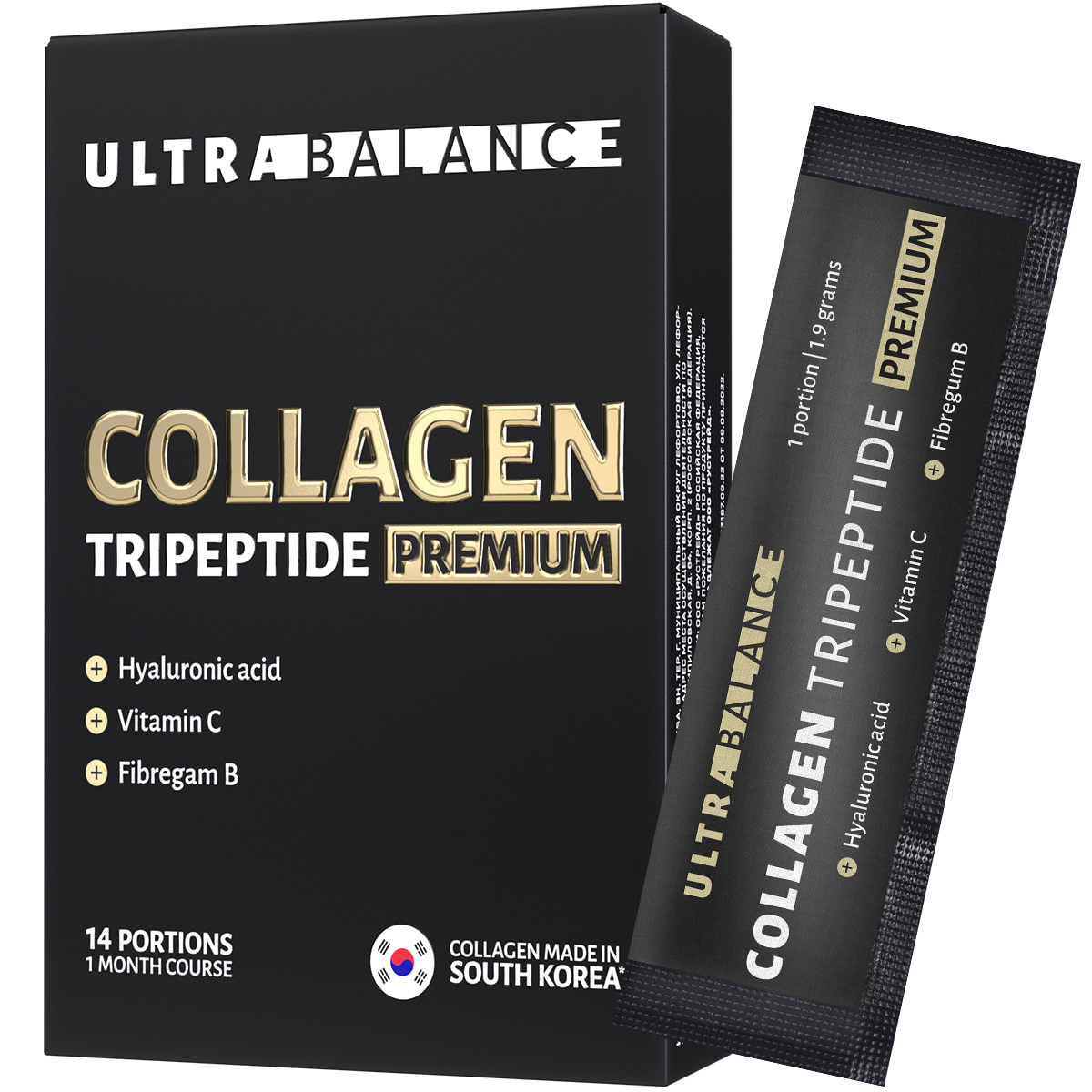 Коллаген морской UltraBalance Colagen Tripeptide Premium порошок 14 саше - фото 1