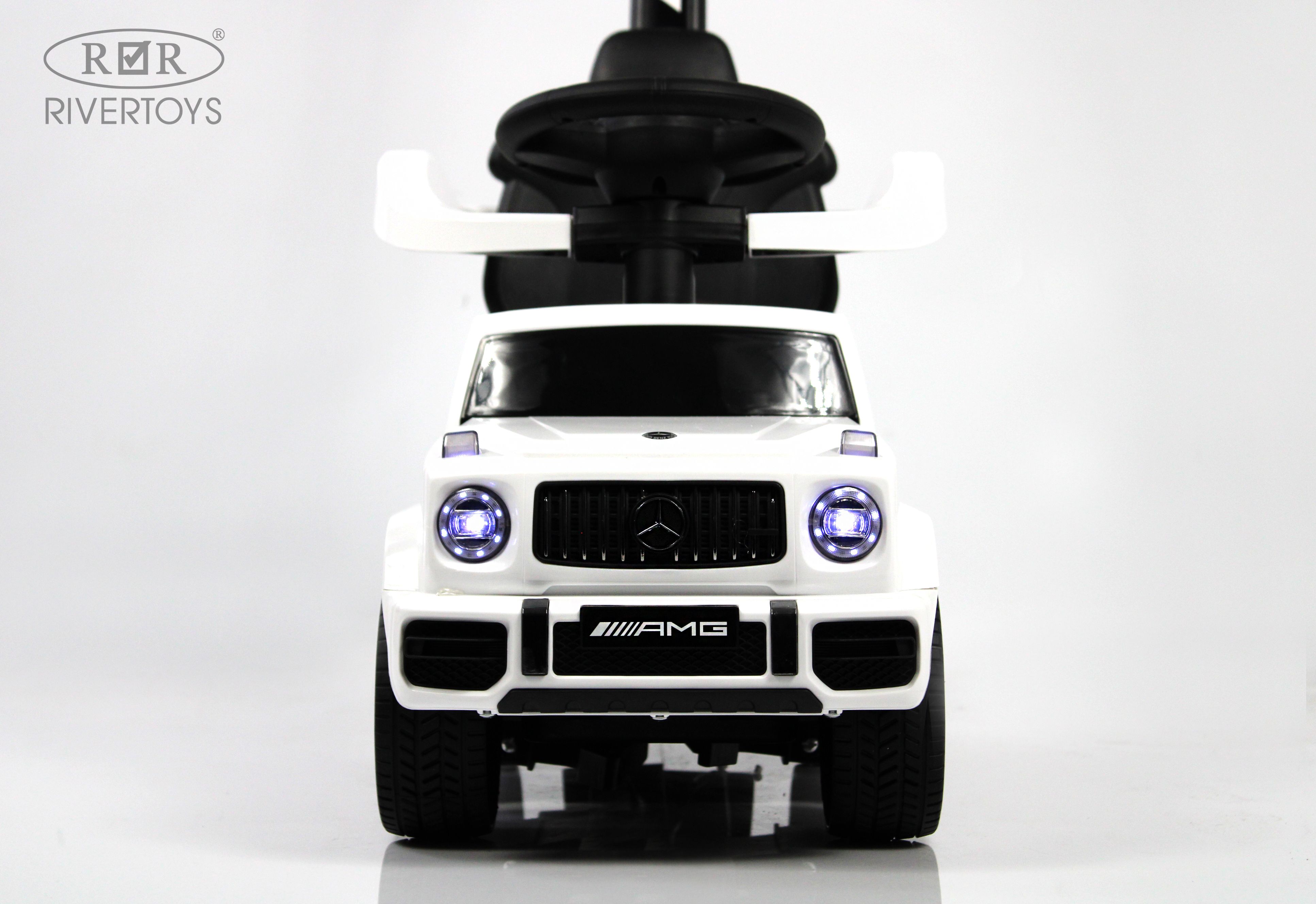 Каталка RIVERTOYS Mercedes-BenzG63 White Diamond белый - фото 4