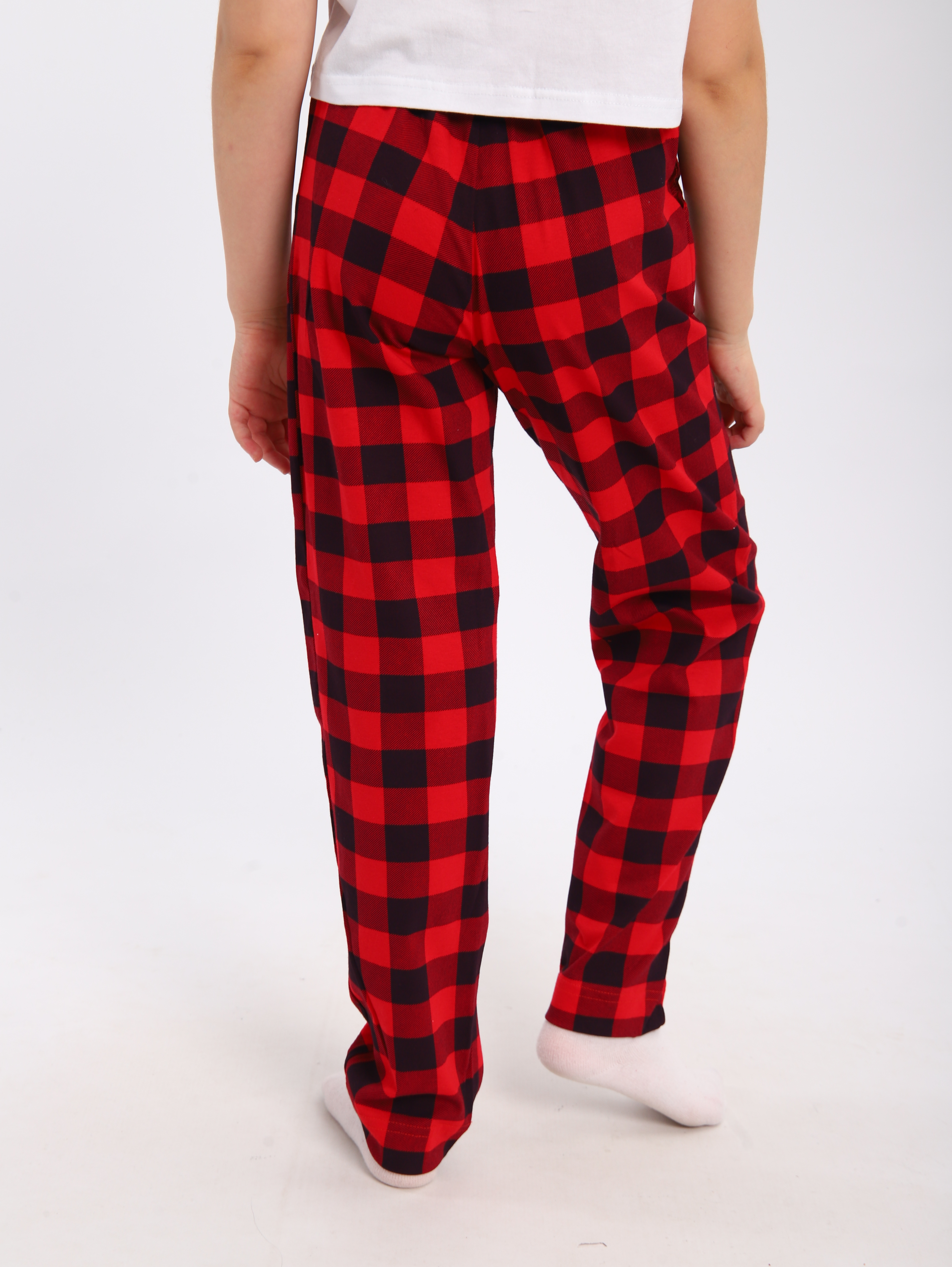 Брюки ЛАДОШКИ Брюки Матвей красная клетка - фото 12