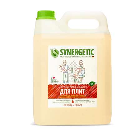 Средство чистящее для плит SYNERGETIC от жира и нагара универсальное 5 л