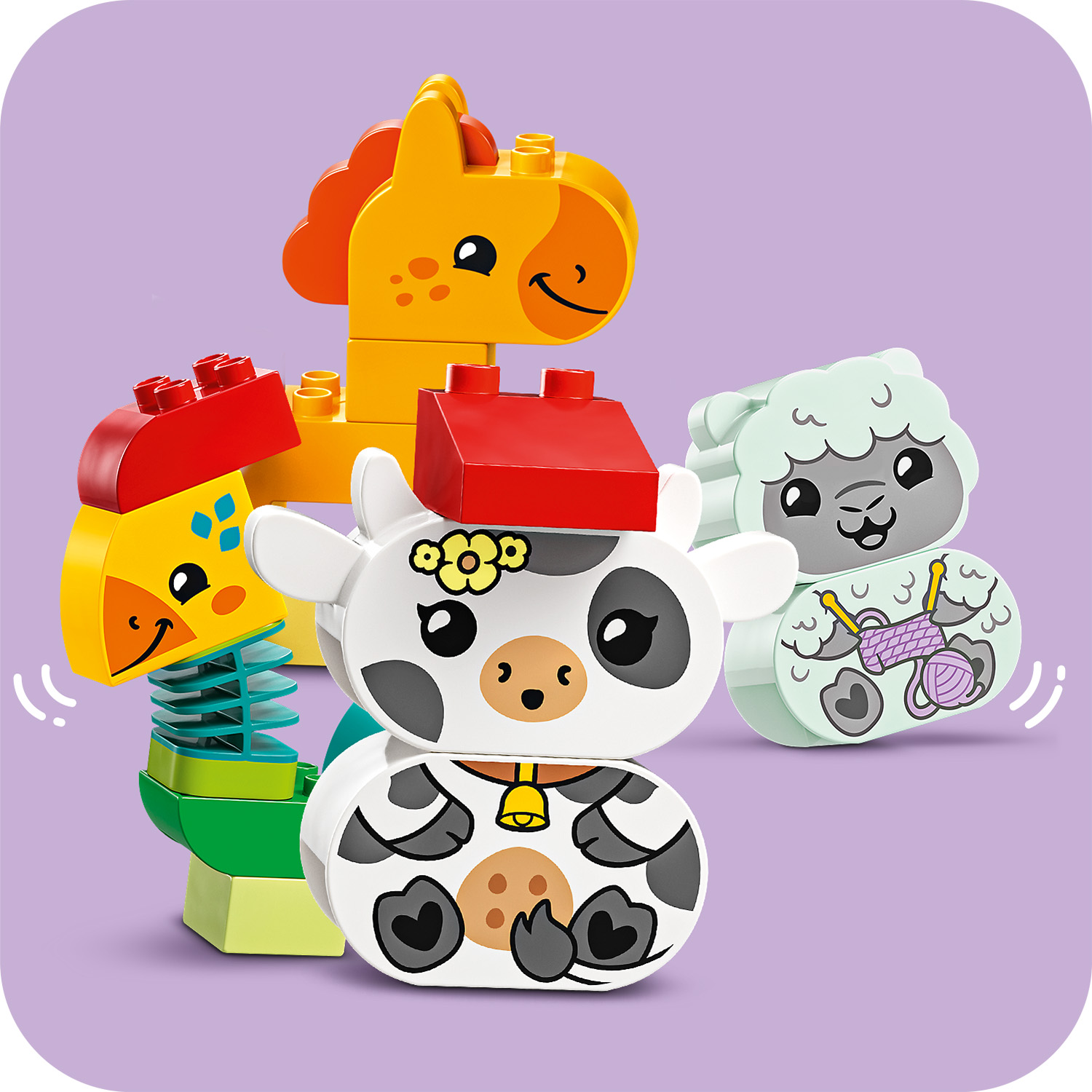 Конструктор LEGO DUPLO Поезд с животными 19 дет. - фото 6