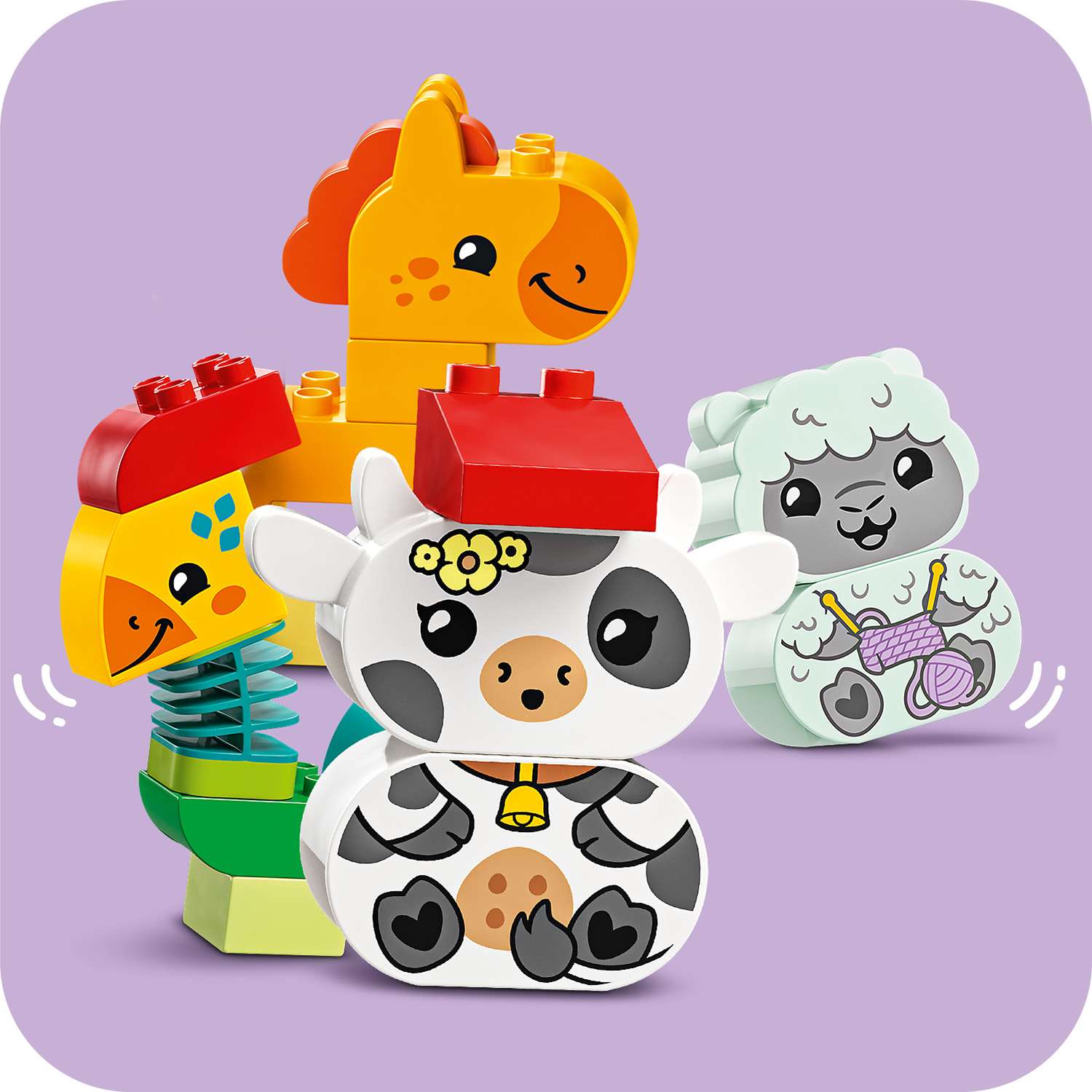 Конструктор LEGO DUPLO Поезд с животными 19 дет. - фото 6