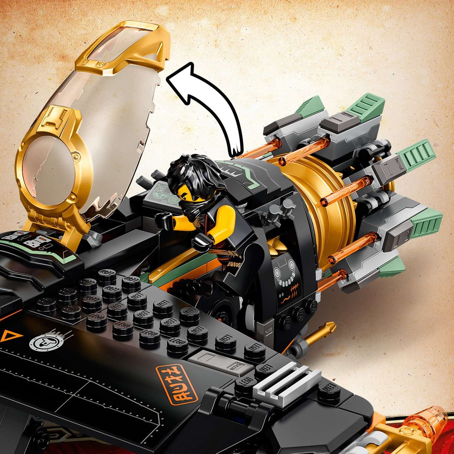 Конструктор LEGO NINJAGO Истребитель Коула блочный - фото 10