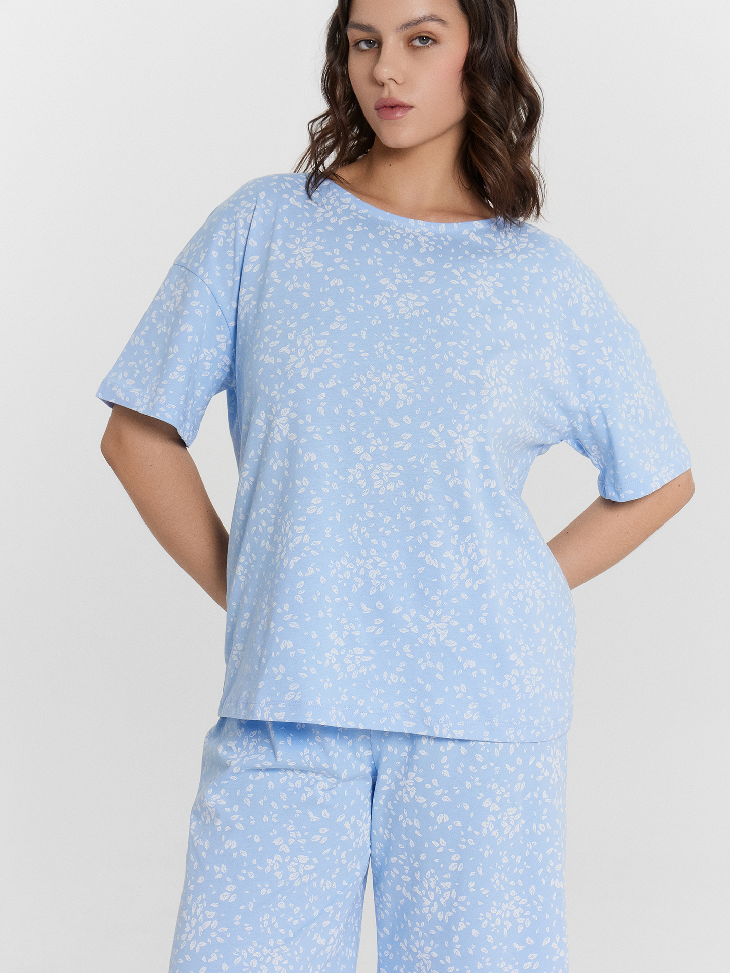 Пижама Mark Formelle (Марк Формэль) 592595/лепестки на небесном - фото 11