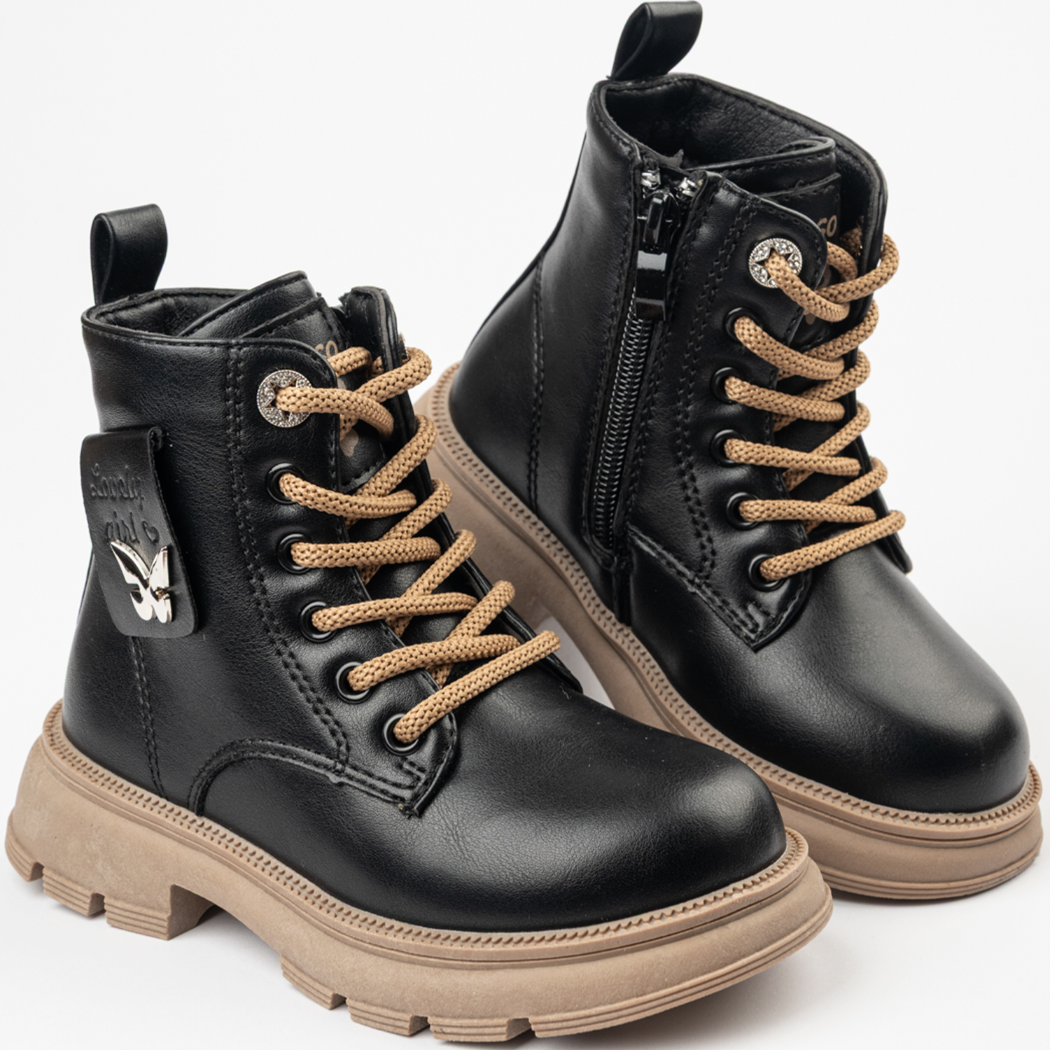 Ботинки TikkaGo 7Y98_82583-6_black-beige - фото 1