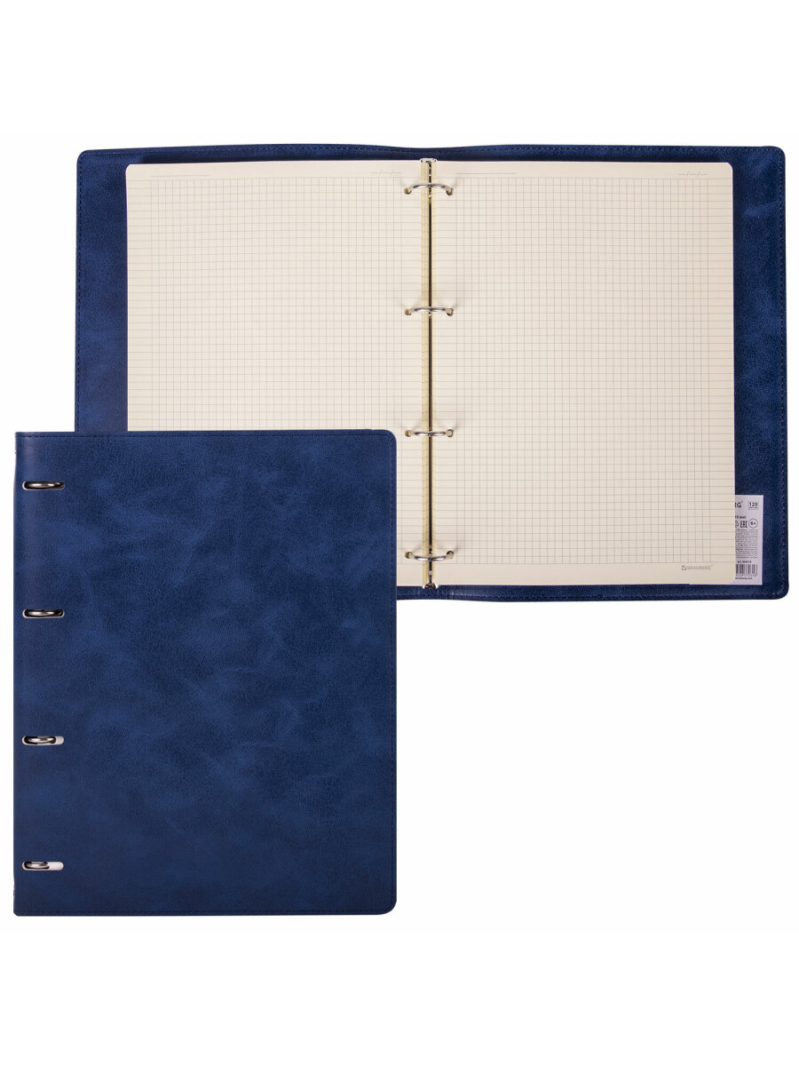 Тетрадь со сменным блоком Brauberg клетка 120 лист. - фото 6