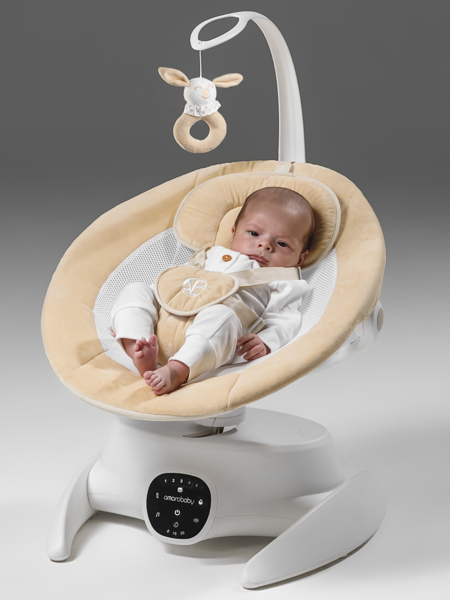 Качели Amarobaby Smart swing бежевый - фото 22