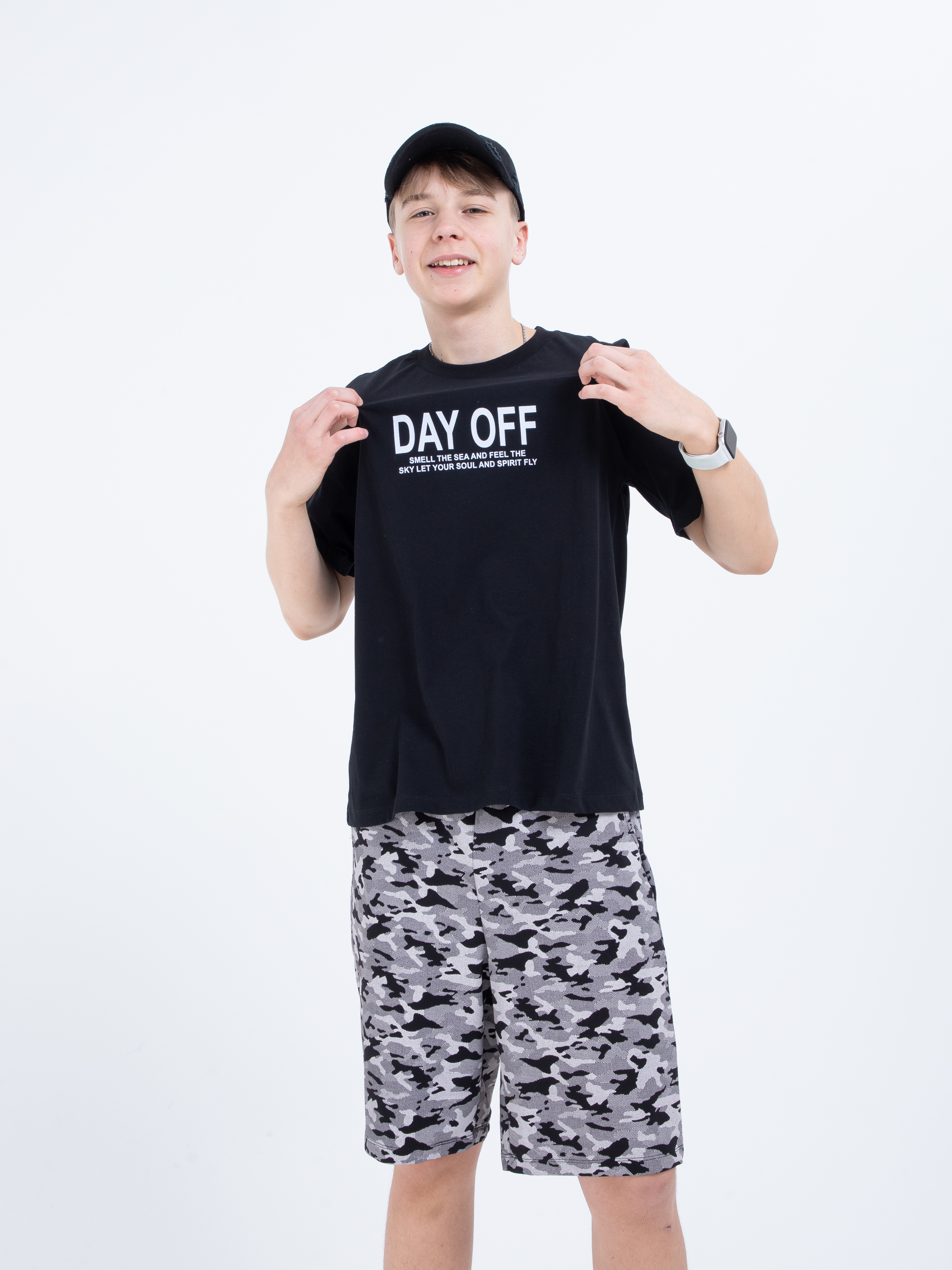 Футболка STELLA MODA 11217_черный - фото 4