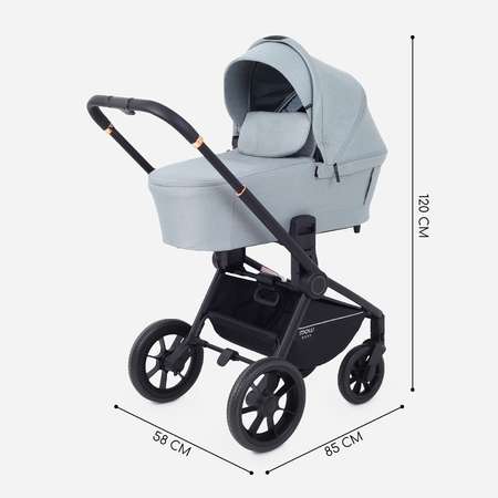 Коляска 2в1 MOWbaby 2 в 1 Mowbaby Zoom Light серый