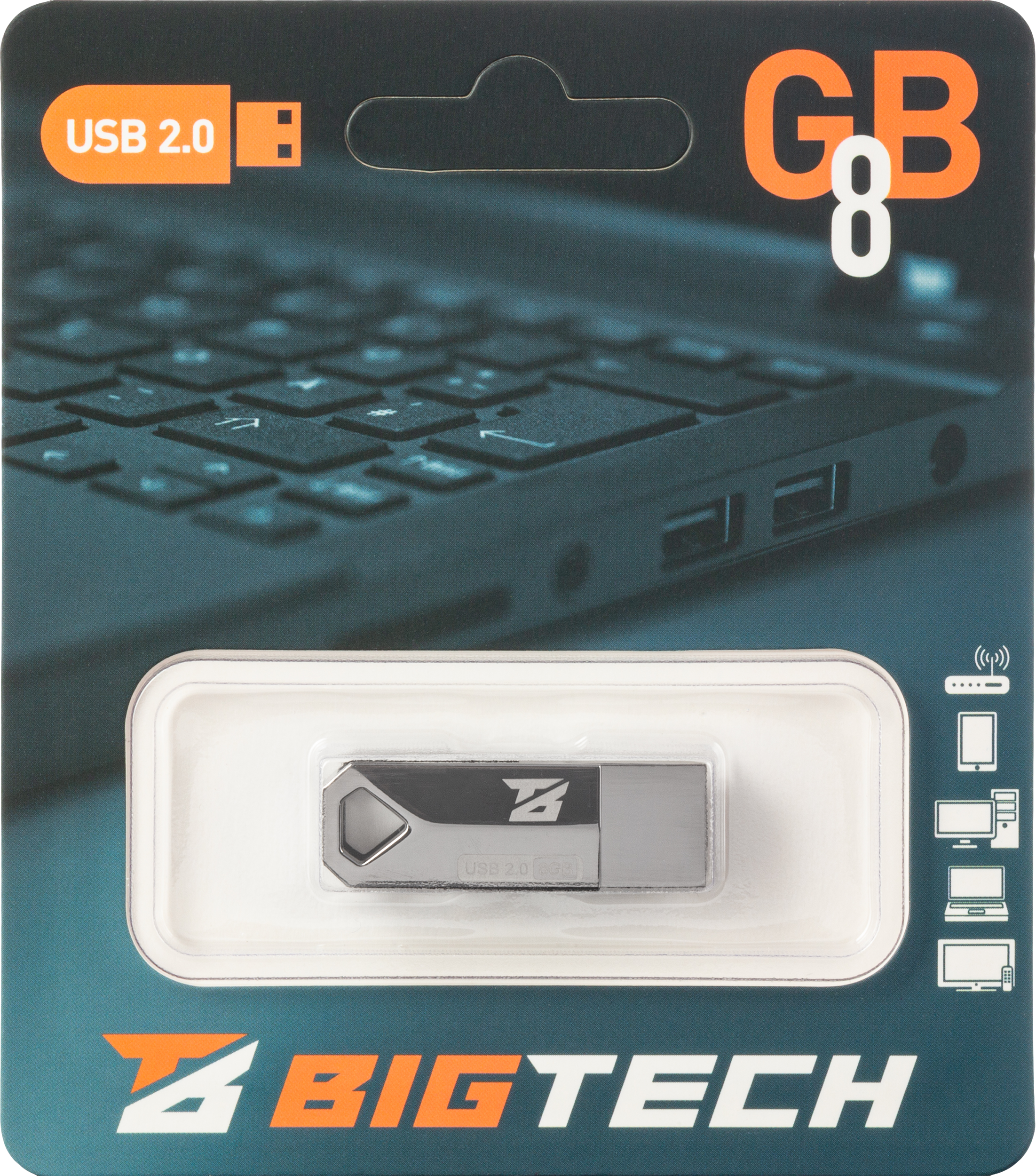Флеш-память BigTech UFD001, USB2.0, 8GB - фото 10