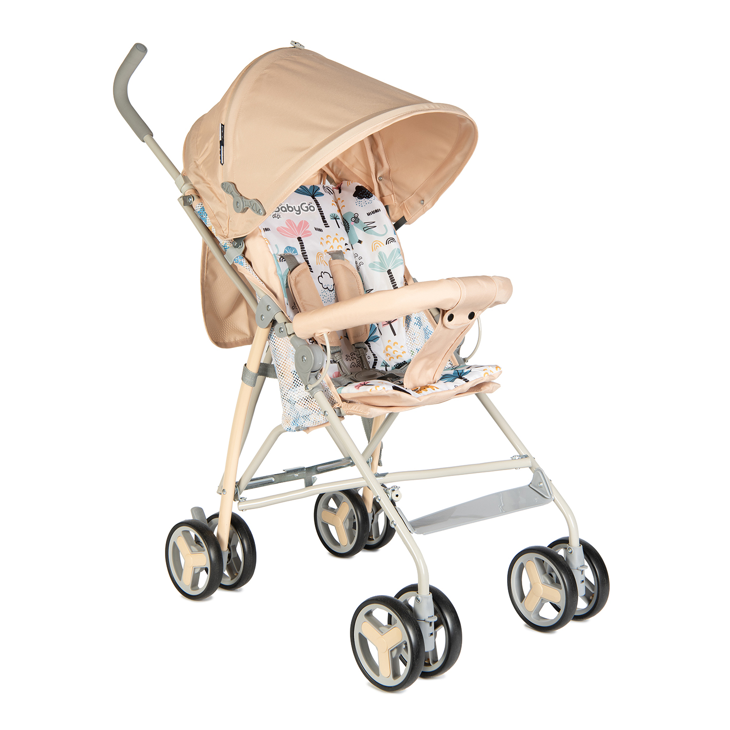Коляска прогулочная BabyGo Light New бежевый - фото 1