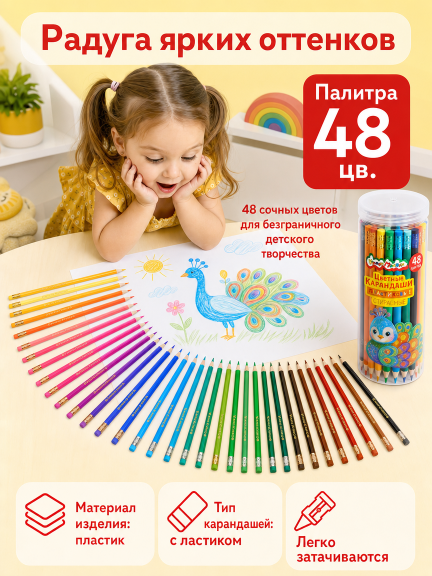 Карандаши цветные Каляка-Маляка - фото 2
