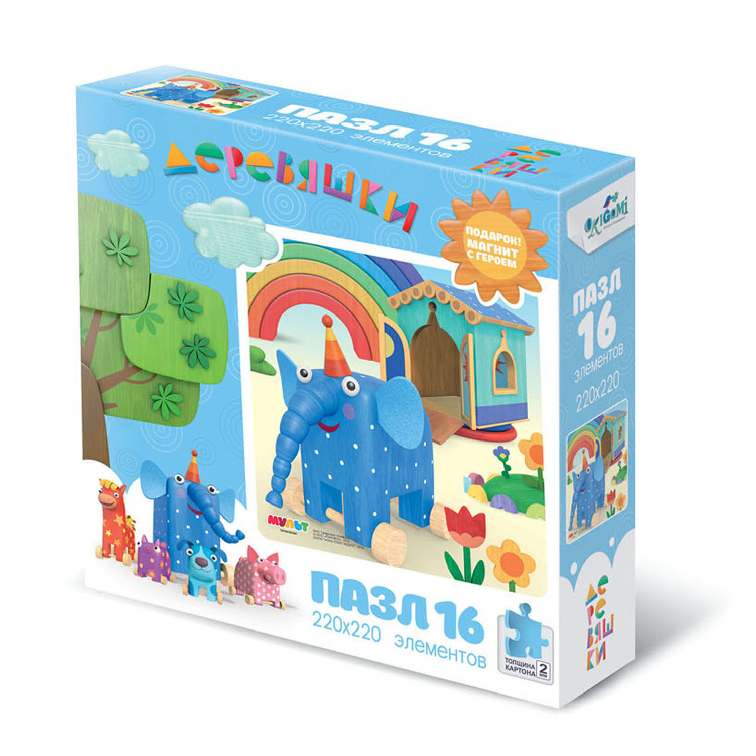 Пазл ORIGAMI Деревяшки классический в ассортименте - фото 3