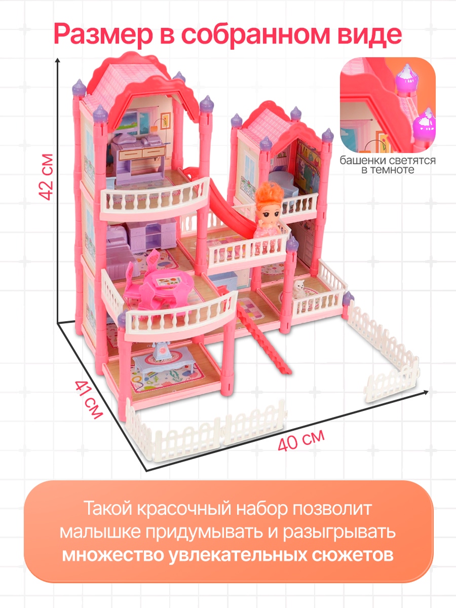 Домик для кукол Рыжий кот с мебелью Y27980003 - фото 3