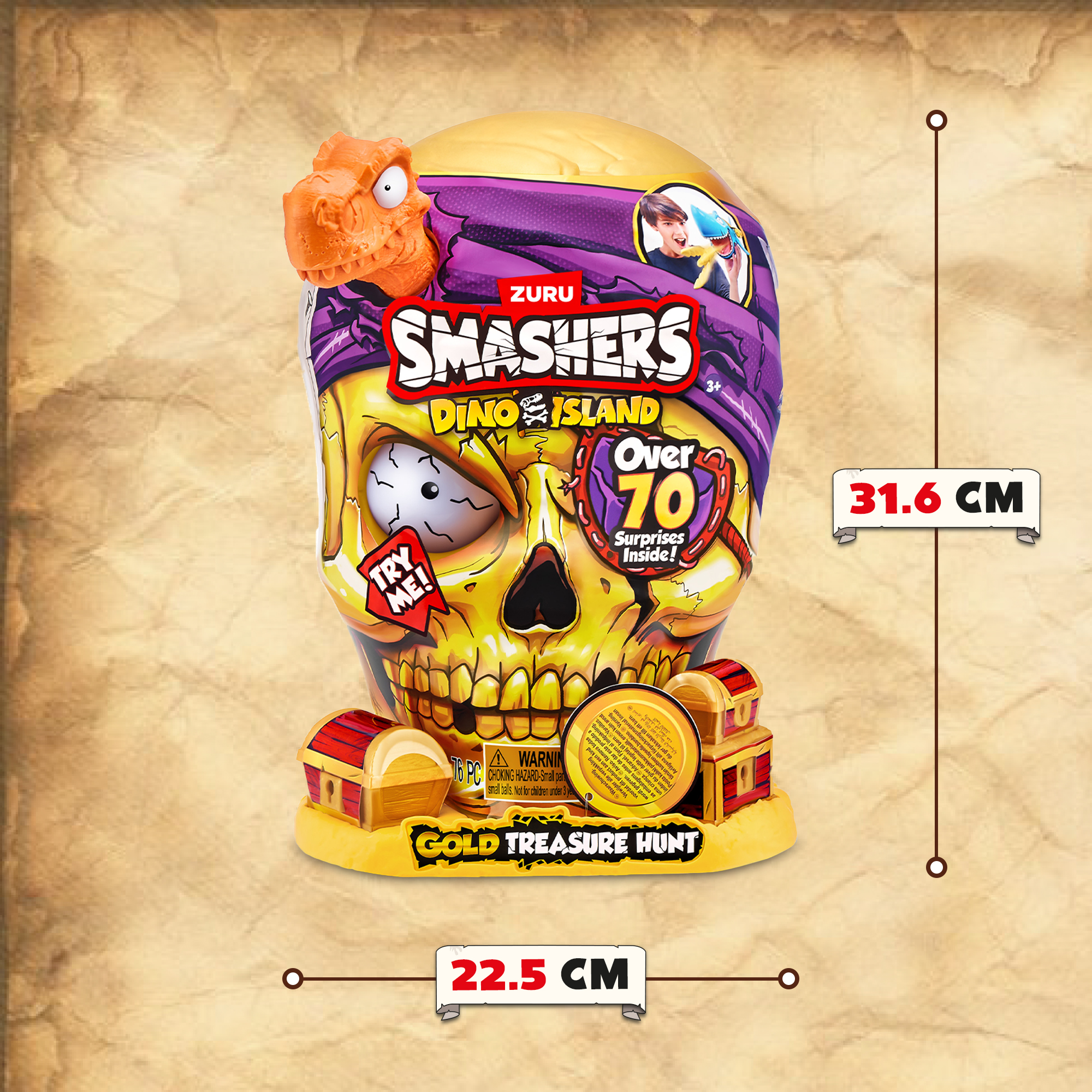 Игровой набор Zuru Smashers Золотой череп - фото 3