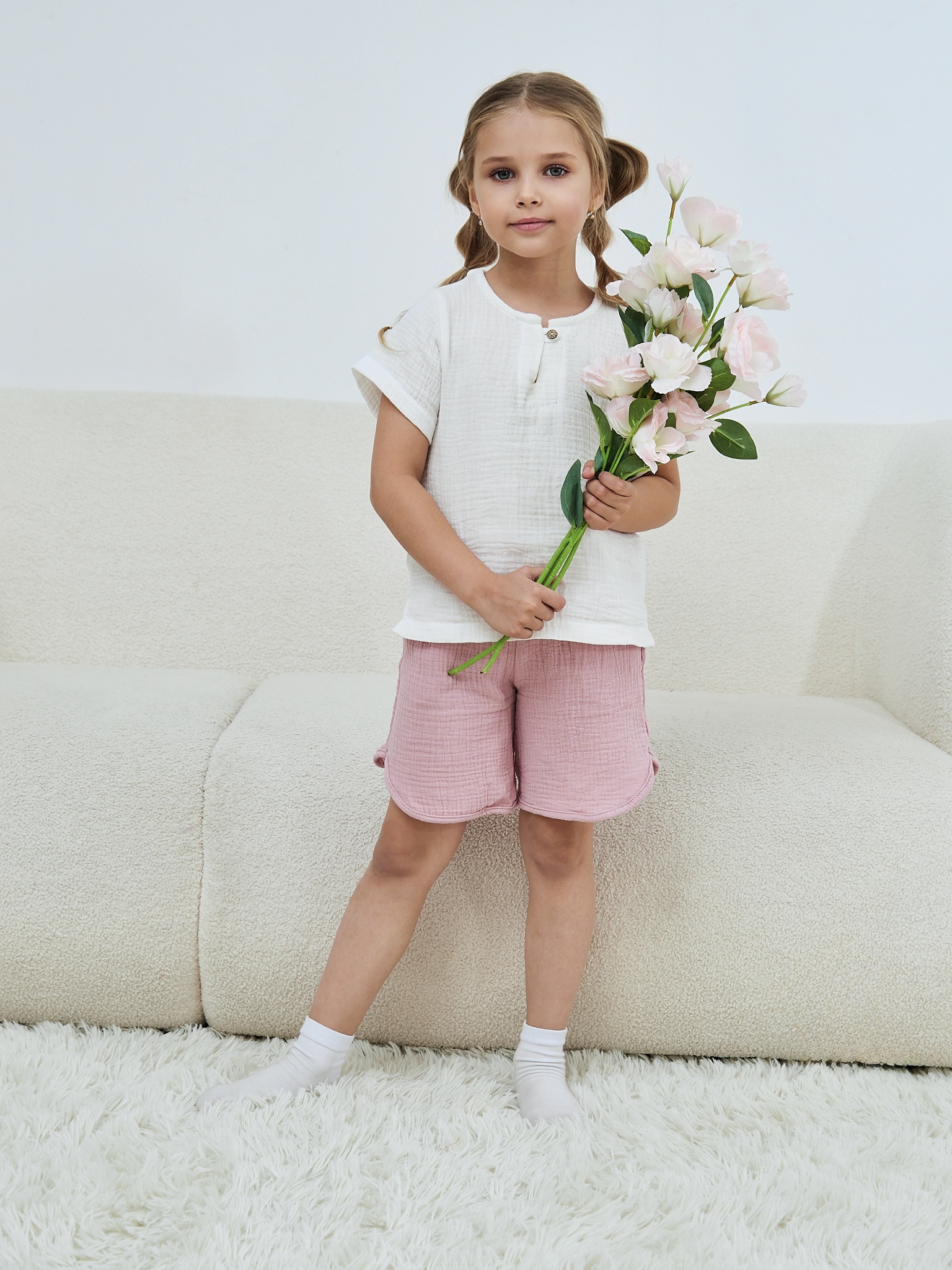 Шорты MOUN Шорты_муслин_розовый - фото 20