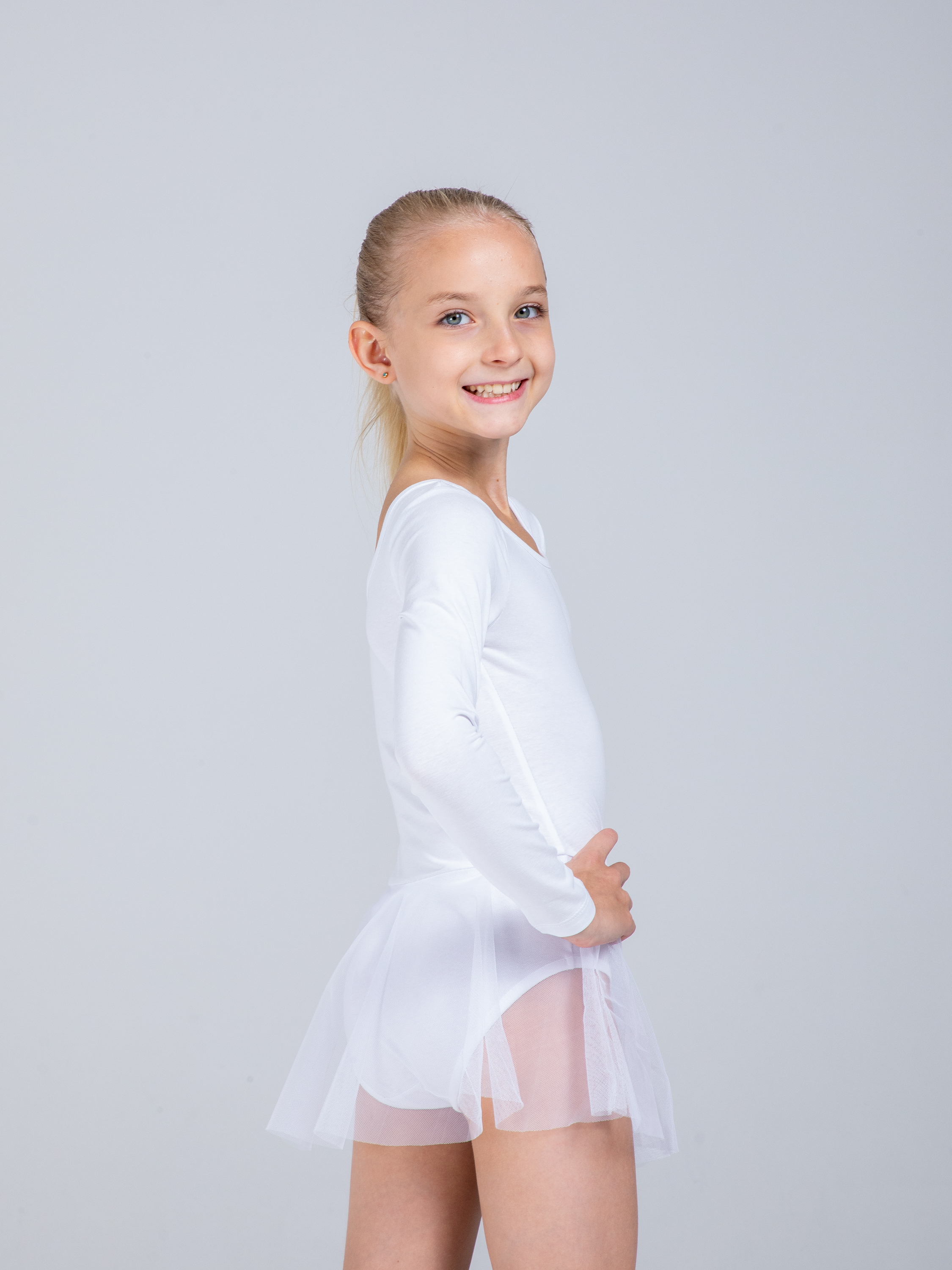 Купальник гимнастический STELLA MODA 26403._белый - фото 16