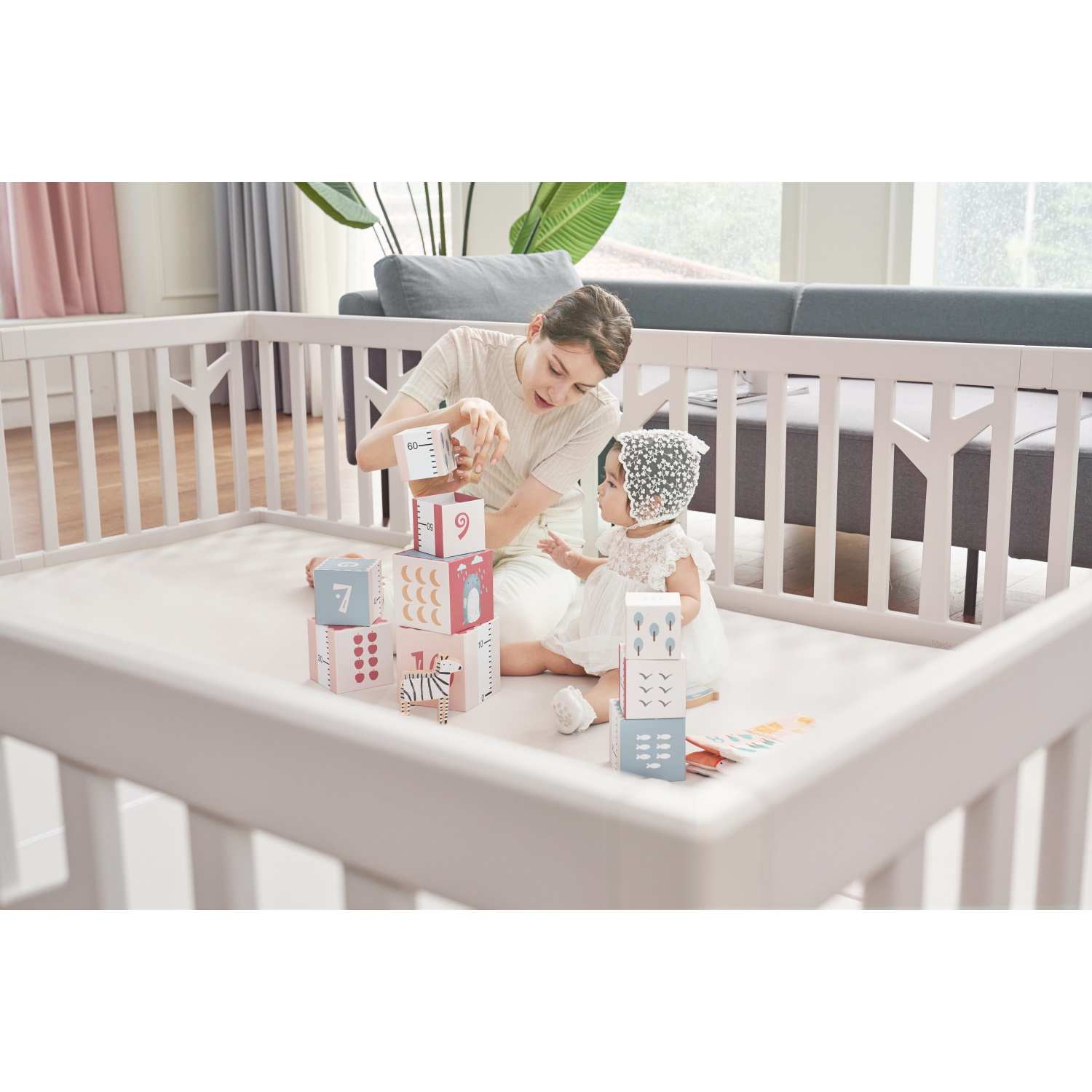 Детский манеж Ifam Birch бежевый IF-191-BBR-BB10D - фото 15