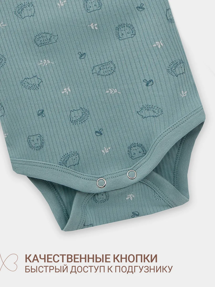 Боди 2 шт Mark Formelle (Марк Формэль) 13018-2/ежики на мяте +пыльная бирюза - фото 7