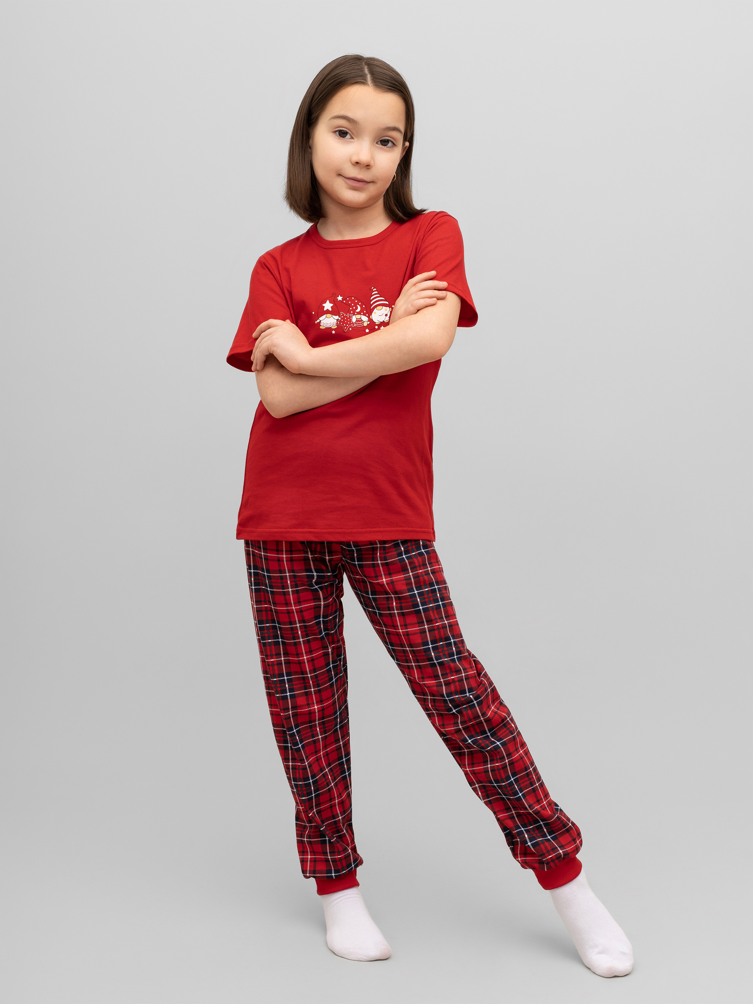 Пижама Утенок 827п красный гномы - фото 26