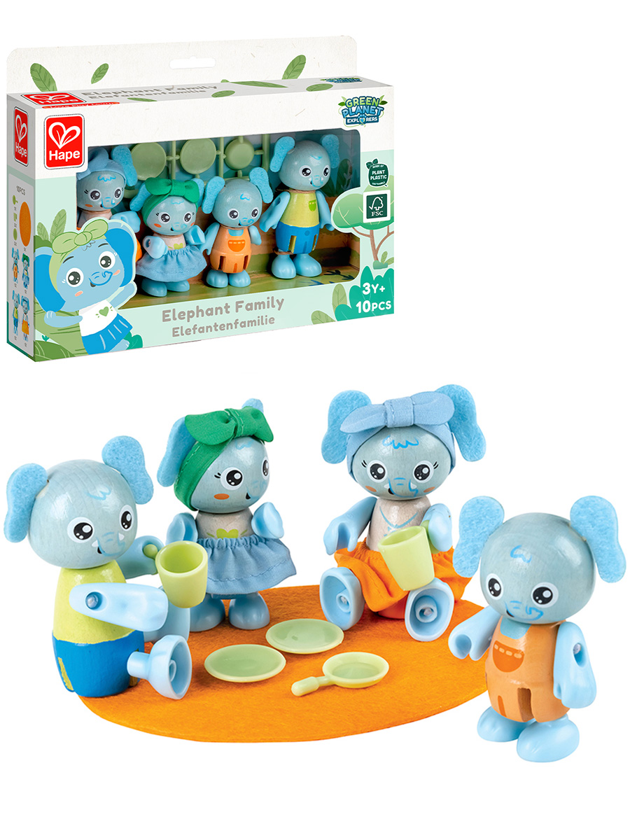 Фигурка Hape Семья слонов - фото 4