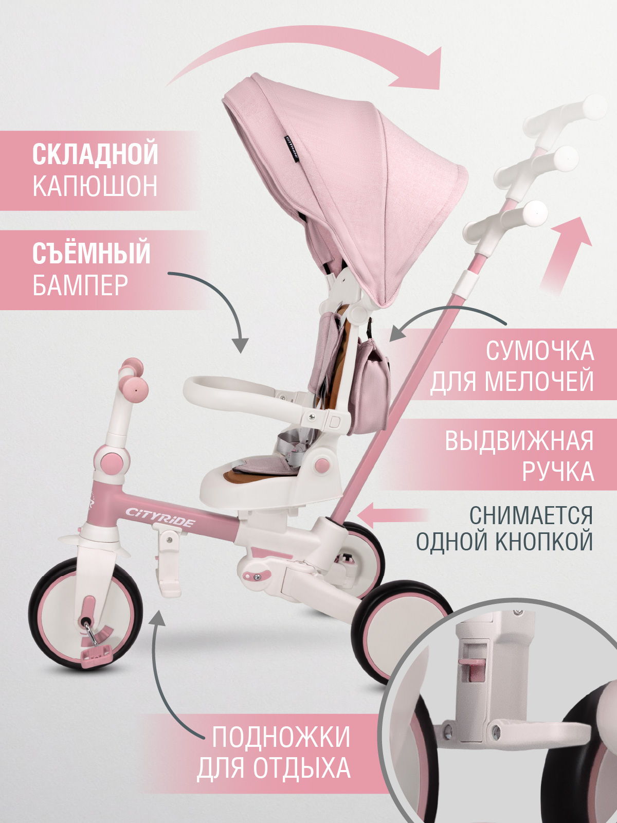 Трехколесный велосипед CITYRIDE - фото 7