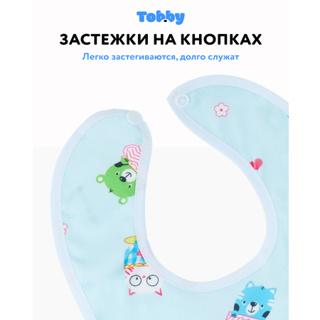 Нагрудник Tobby текстиль 6 шт. в ассортименте