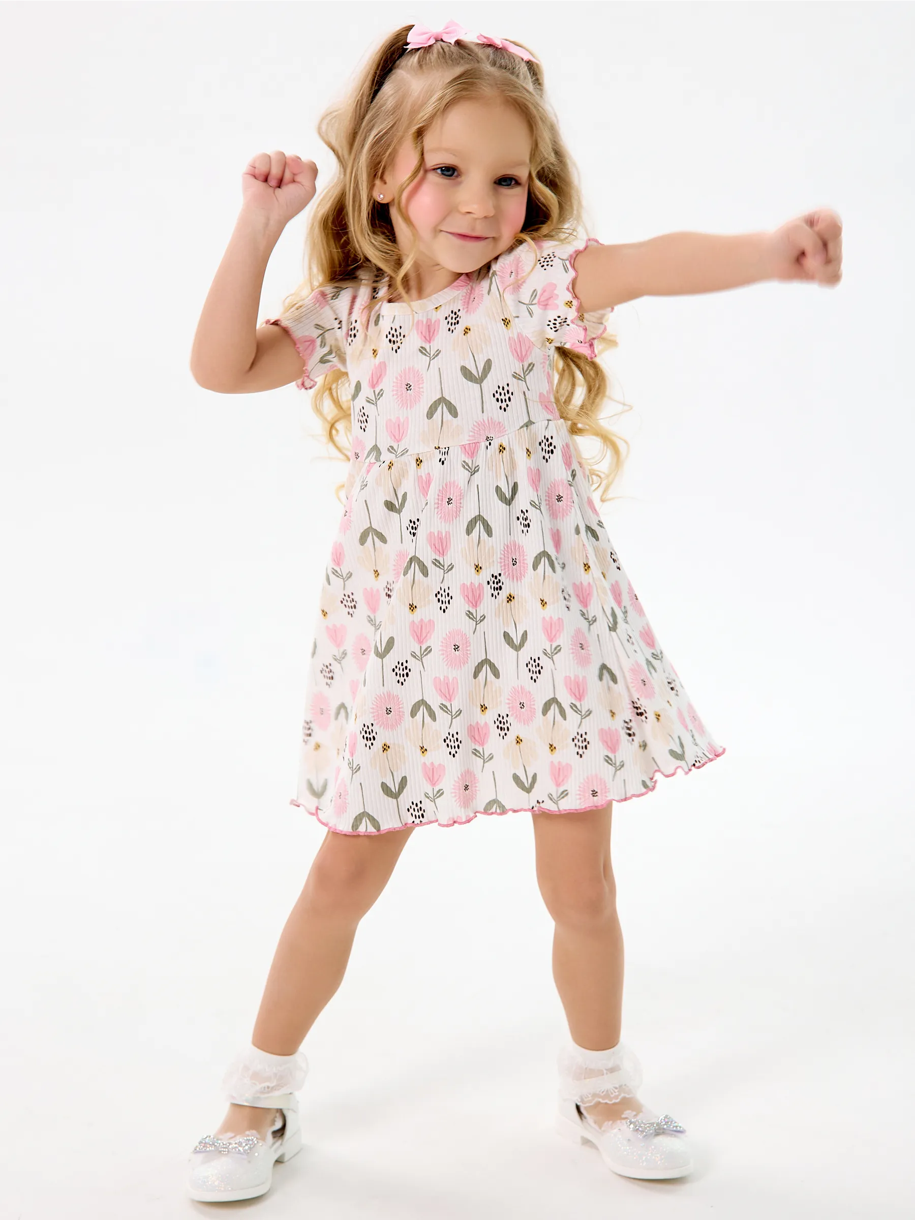 Платье YAXX 007--Платье цветы/белый (Л) - фото 5