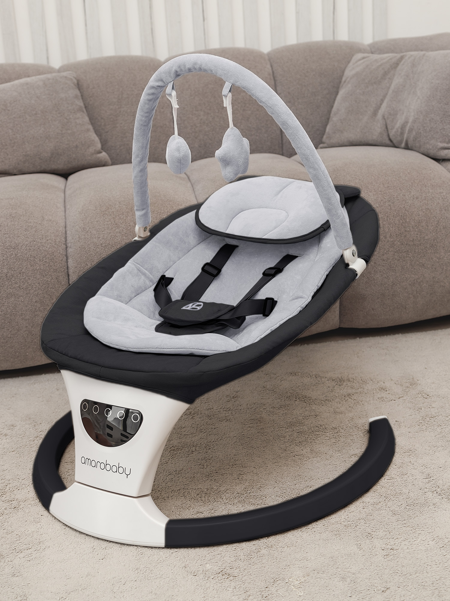 Качели Amarobaby Teddy swing черный - фото 24
