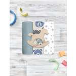 Пелёнка Mjolk Bears/Blue Shadow/Звёзды трикотаж 85х120 см 3 шт.