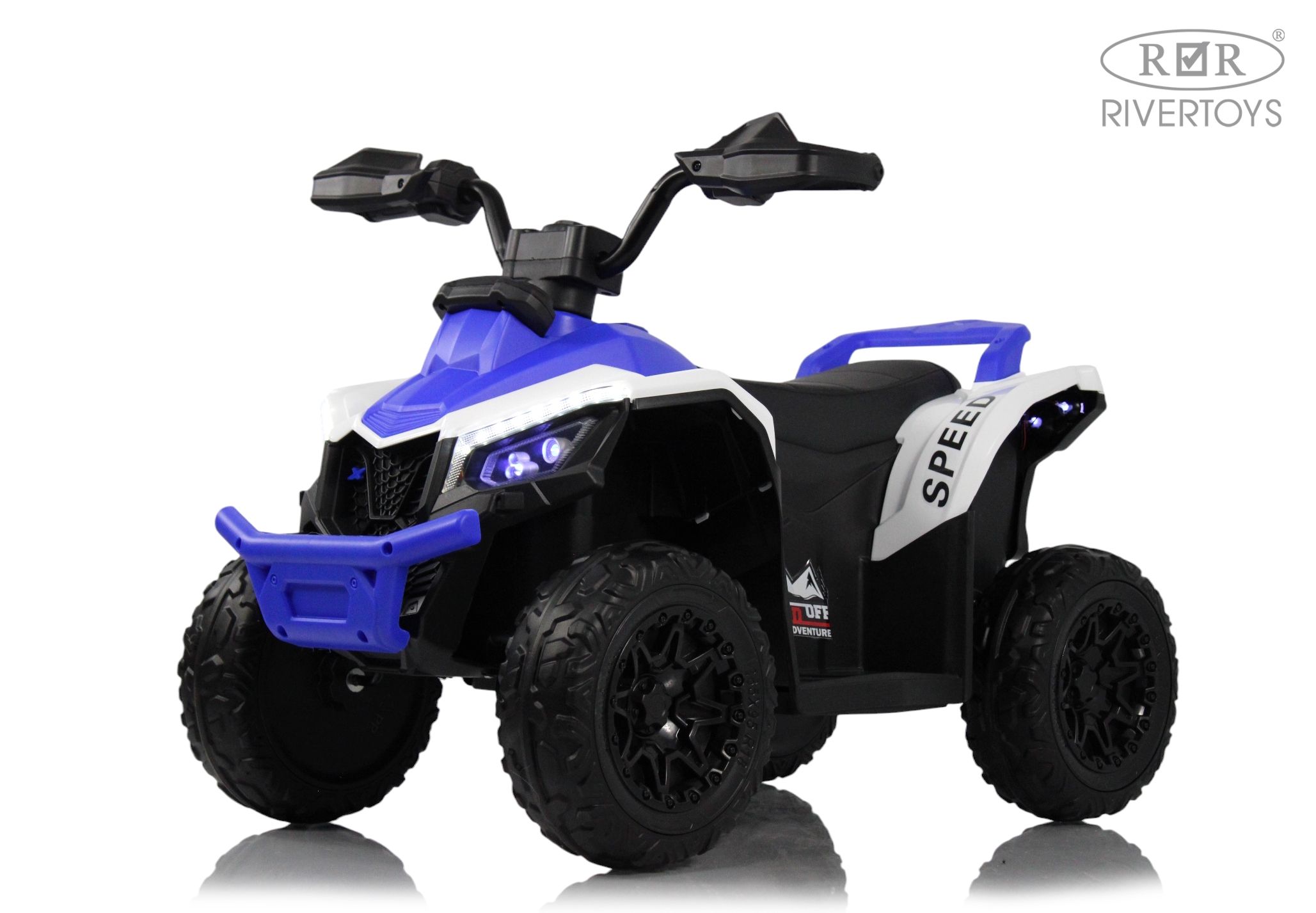 Электромобиль RIVERTOYS М202БХ-BLUE С пультом ДУ - фото 1